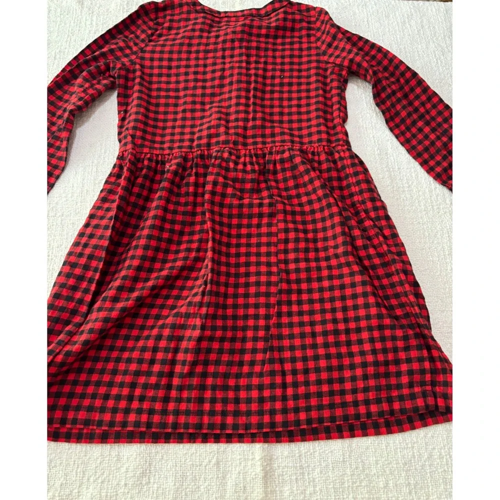 OshKosh & Carters Girls Red Plaid Holiday Dress Bundle Size 6 6X Lot of 2